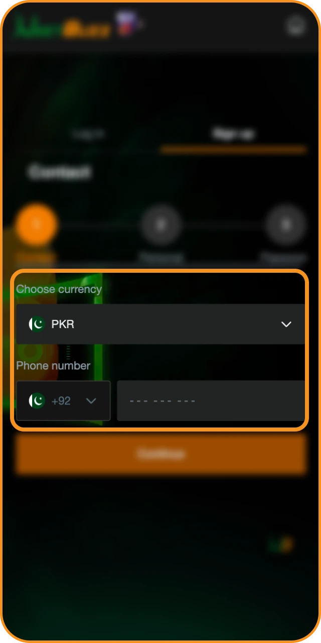 Create an account on the JeetBuzz platform through your iPhone.