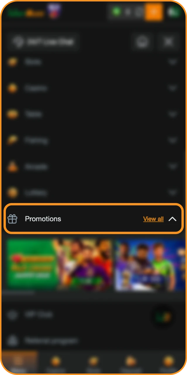 Open bonus section to find your JeetBuzz welcome reward.