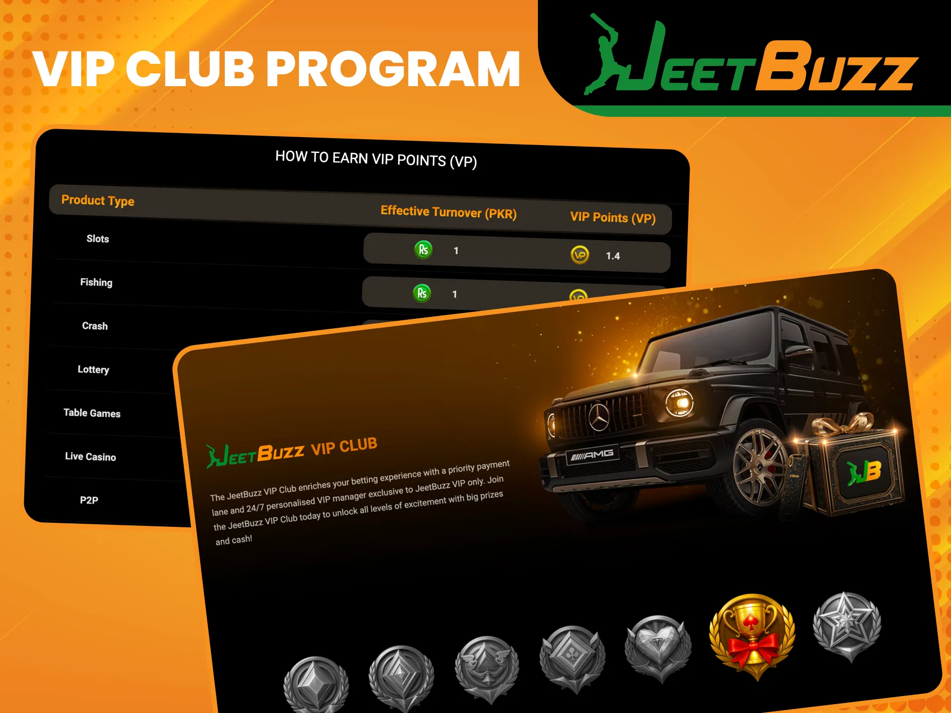 Join the elite VIP Club program to get more JeetBuzz benefits.