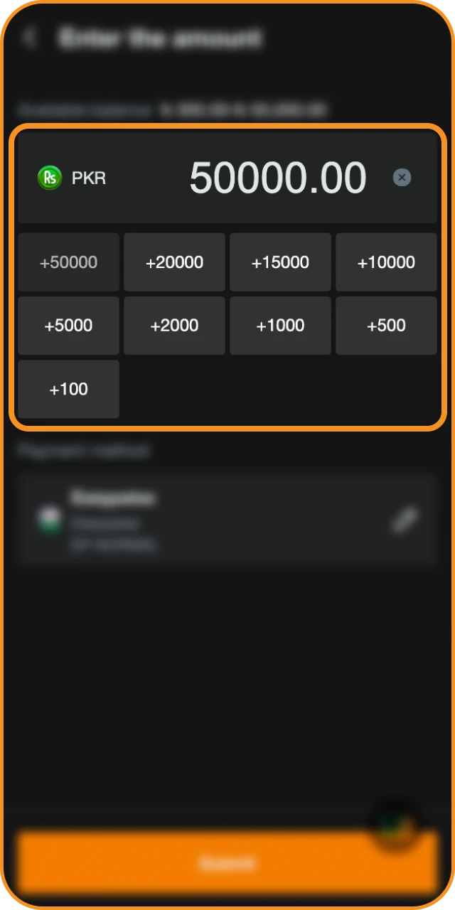 Enter amount and confirm your successful JeetBuzz deposit in Pakistan.