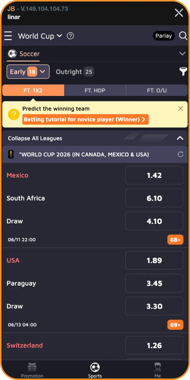 Start betting on your favorite sports at the official JeetBuzz.